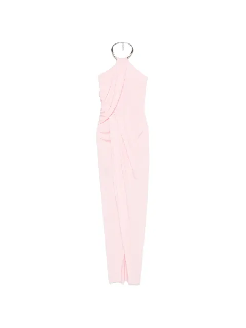 Amen twisted halter-neck maxi dress Pink AMS26520