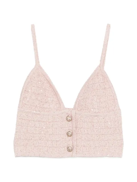 Alessandra Rich buttoned top Pink FABX4352K4722