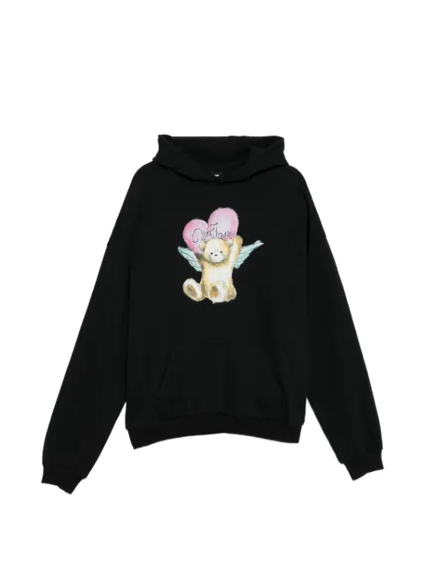 We11done teddy-print hoodie Black WDTH026804UBK