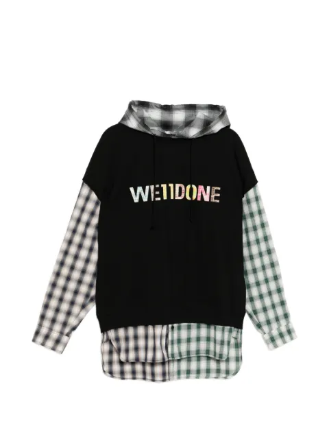 We11done logo-embossed hoodie Black WDTH026801UBK