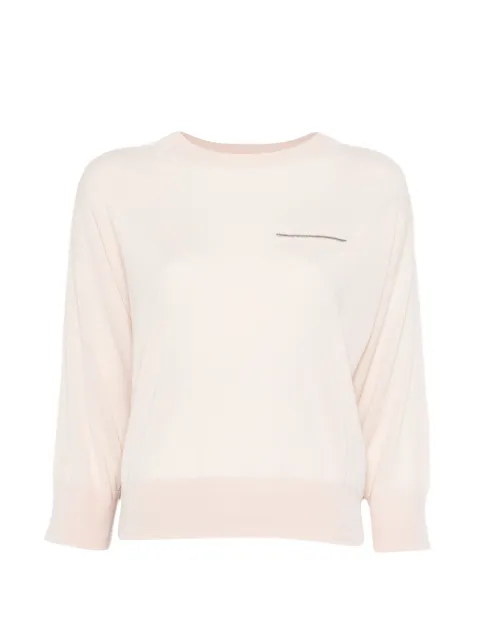 Peserico crystal-embellishment sweater Neutrals A99060F18K09169