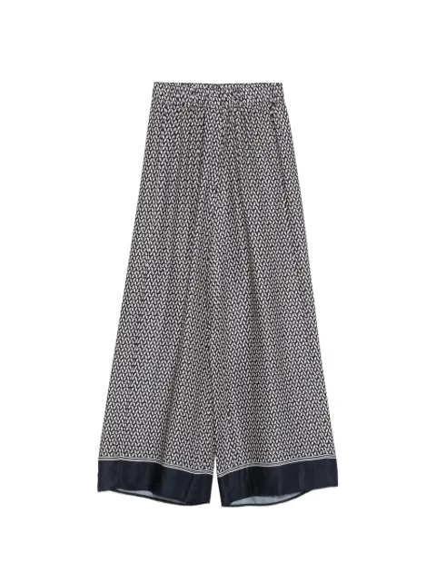 Peserico patterned trousers Blue P0424808190