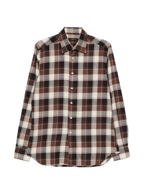 Glanshirt check-pattern shirt Brown 5XFB00G6506