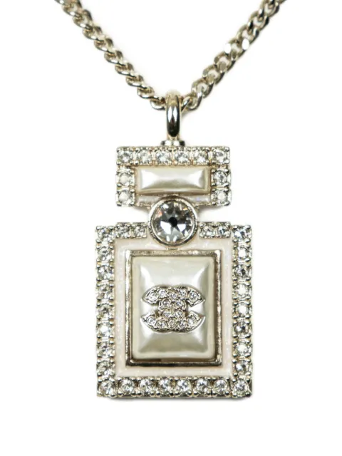 CHANEL Pre-Owned perfume bottle charm necklace Gold C24A