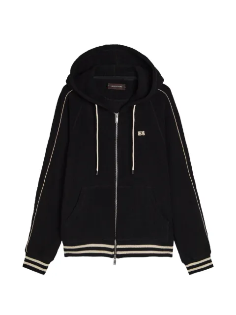 Wales Bonner Prince zip-up hoodie Black US26JE02JE049