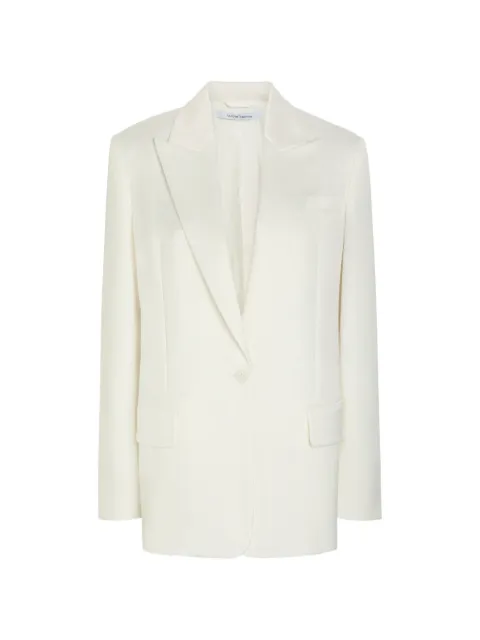Another Tomorrow single-breasted blazer White A126JK049VI