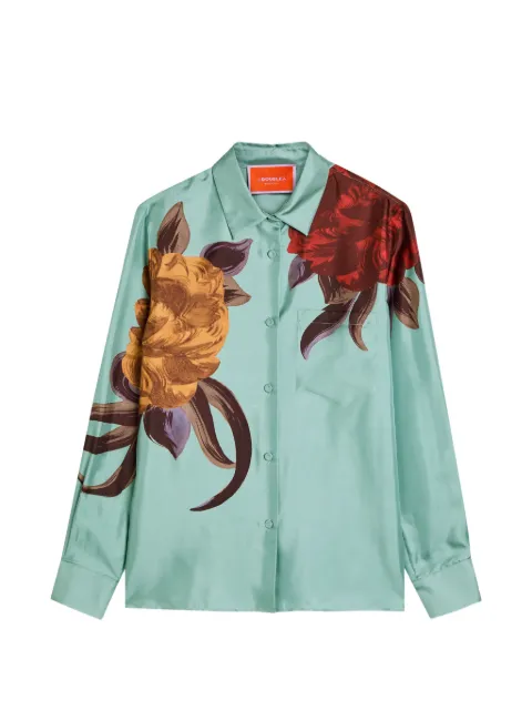 La DoubleJ floral-print shirt Blue SHI0040IL001P
