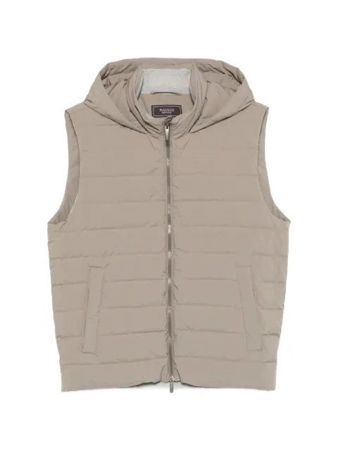 Peserico hooded zip gilet Neutrals R530743604I39I