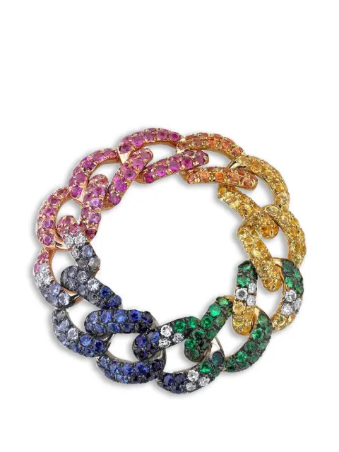 SHAY medium Rainbow sapphire ring Gold SR209104203