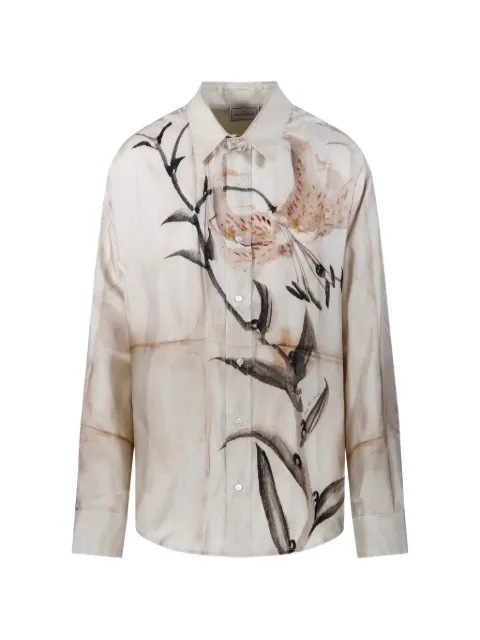 Pierre-Louis Mascia floral-print buttoned shirt Neutrals ALOESCML10643