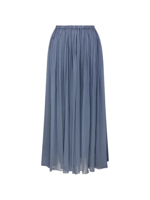 INTO THE EAST gathered midi skirt Blue E1DGSS023BU20SK