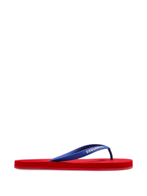 DSQUARED2 Dsquared2 logo flip flops Red FFW000117200001