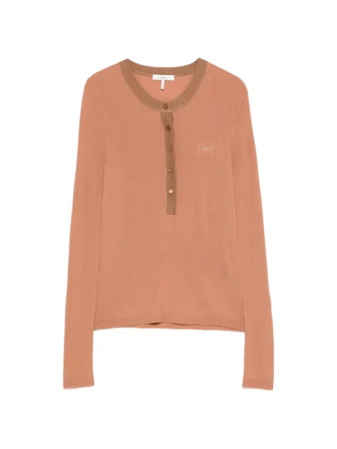 Chloé long-sleeve T-shirt Brown CH24WMP51667