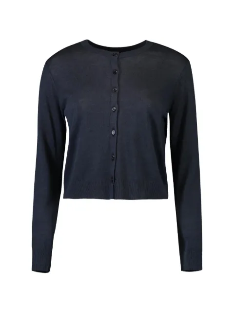 Lars Andersson crew-neck long-sleeved cardigan Blue SS261218