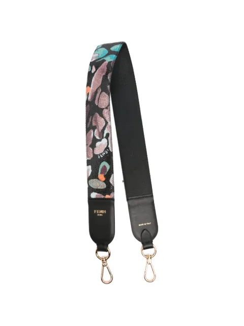 FENDI sequin-embellished leather bag strap Black 8AV982AW60