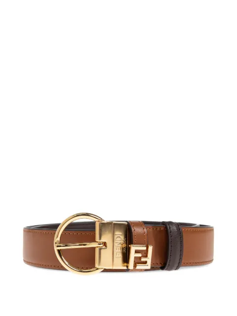 FENDI logo buckle belt Brown 8C0753AAIW