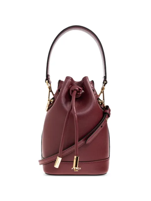 FENDI Mon Tresor leather bucket bag Red 8BS109AYJ1