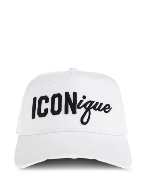 DSQUARED2 Iconique logo-embroidery baseball cap White BCW099605C00001