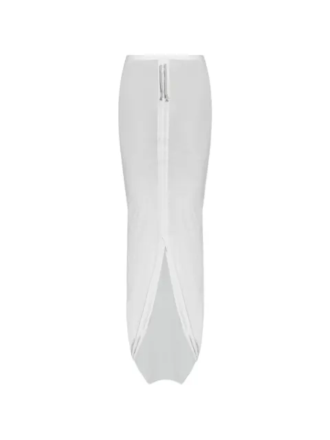 Rick Owens DRKSHDW drawstring slit skirt White DS01F4337BH