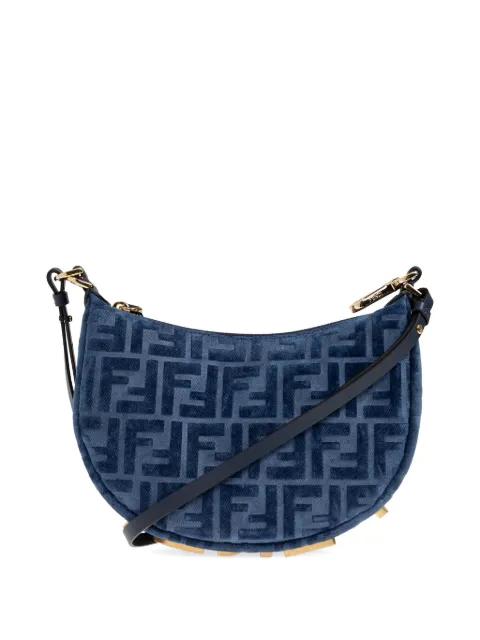 FENDI mini Fendigraphy monogram-logo shoulder bag Blue 8BS081AVR6