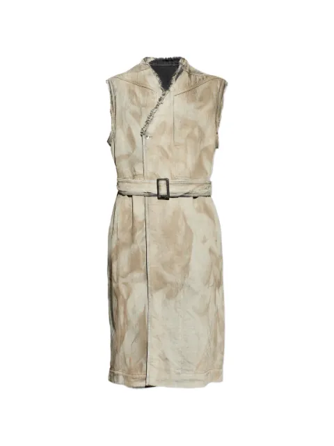Rick Owens belted coat Neutrals RR01F2907DST