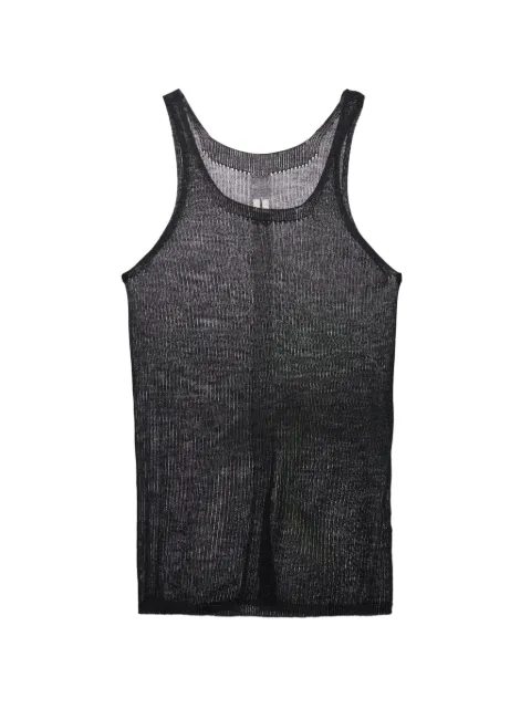 Rick Owens ribbed top Black RR01F2636RIBWSL