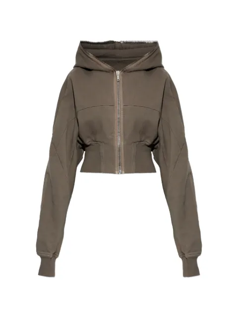 Rick Owens DRKSHDW zip hooded hoodie Brown DS01F4233F