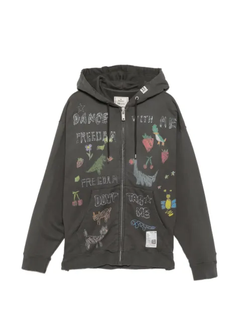 Maison MIHARA YASUHIRO kids doodle printed hoodie Grey J16PK771
