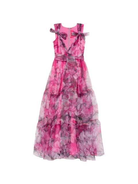 MIAU by Clara Rotescu Kino bow floral dress Pink KINO