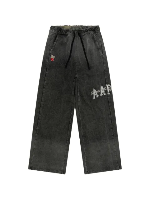 AAPE BY *A BATHING APE® patch trousers Black APTD627XXQ