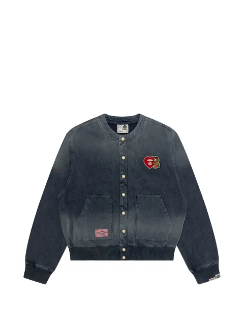 AAPE BY *A BATHING APE® appliqué bomber jacket Blue ASWD355XXQ