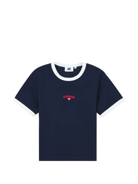 CHOCOOLATE embroidered-detail cotton T-shirt Blue B1XTEW01024X