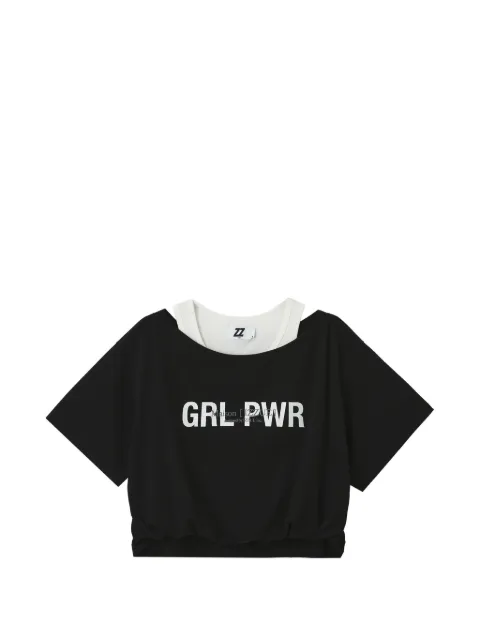 izzue layered-design T-shirt Black IZXTEW00914X