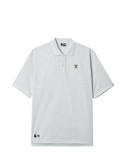 FINGERCROXX logo-appliqué polo shirt Grey FFXPOM01258X