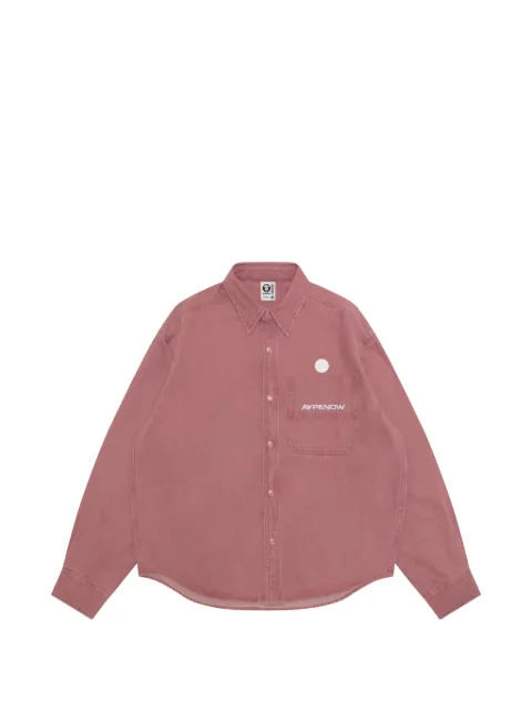 AAPE BY *A BATHING APE® patch pocket shirt Pink AAPSTM8558XXQ