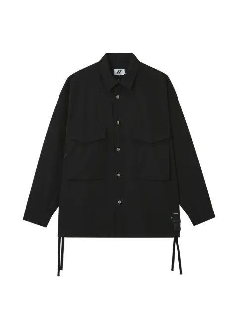 izzue tie-details patch-pocket jacket Black IZXSJM00407X