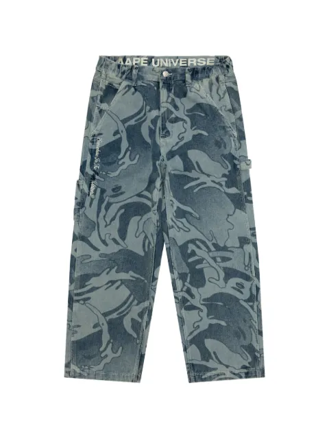 AAPE BY *A BATHING APE® Aapeunvs graphic jeans Blue APTC688XXQ