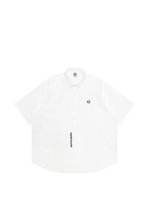 AAPE BY *A BATHING APE® logo lettering short-sleeve shirt White AAPSRM8559XXQ
