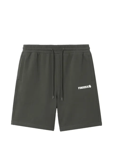 FINGERCROXX drawstring patch-pocket shorts Grey FFXSPM01243X