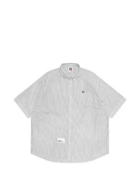 AAPE BY *A BATHING APE® striped patch shirt White ASR8561XAQ