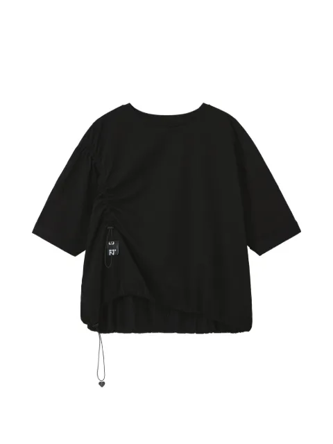 izzue gathered T-shirt Black IZXLTW00943X