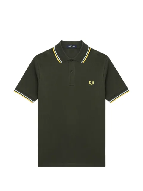 Fred Perry laurel-wreath striped polo shirt Green M3600SS26