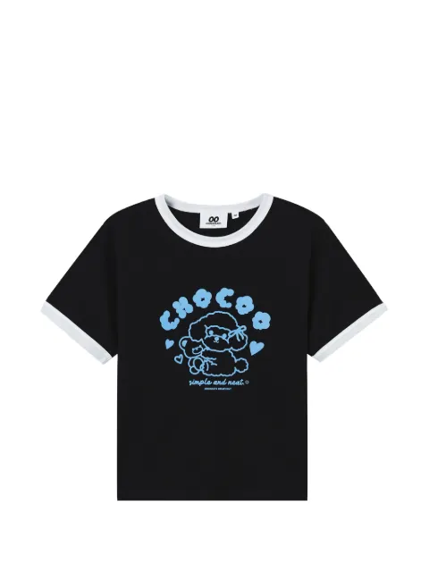 CHOCOOLATE graphic-detail cotton T-shirt Black B1XTEW01025X