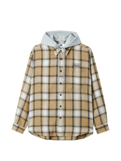 CHOCOOLATE hooded check-pattern jacket Brown B1XSJW01066X