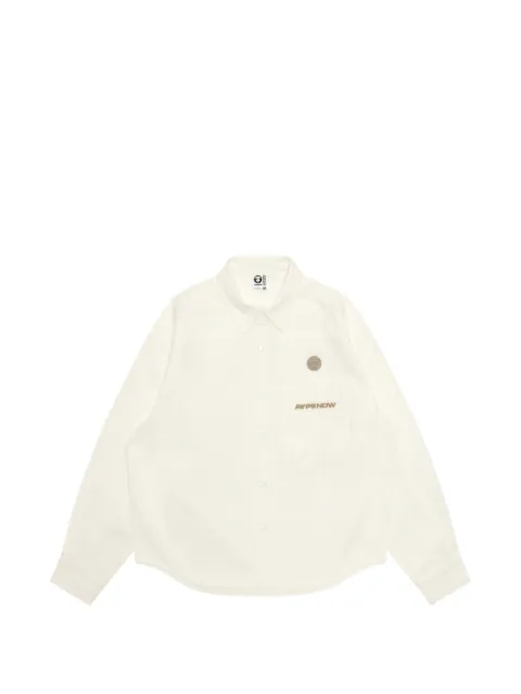 AAPE BY *A BATHING APE® logo cotton shirt Neutrals AAPSTM8558XXQ