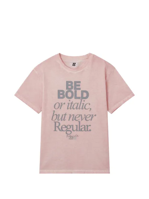 izzue lettering-print T-shirt Pink IZXTEW00917X