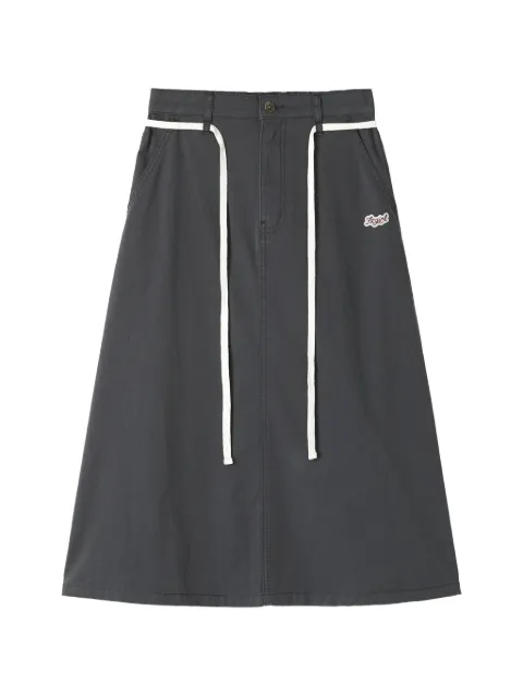 FINGERCROXX logo-embroidered skirt Grey FFXSKW01372X