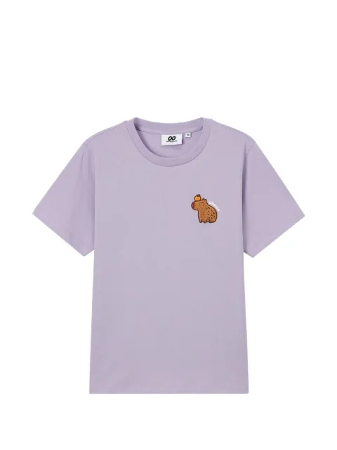 CHOCOOLATE embroidered-detail cotton T-shirt Purple B1XTEW01044X