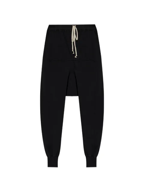 Rick Owens DRKSHDW drop-crotch drawstring track pants Black DU01F4395RIG