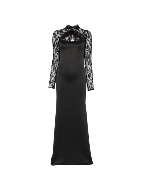 MIAU by Clara Rotescu lace panel dress Black PANTHEA